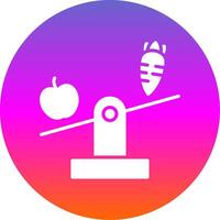 Balanced Diet Glyph Gradient Circle Icon Design vector