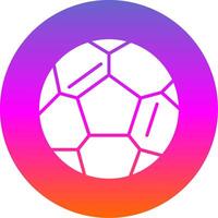 Football Glyph Gradient Circle Icon Design vector