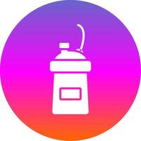 Protein Shake Glyph Gradient Circle Icon Design vector