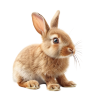 Cute Easter Bunny on isolated transparent background png