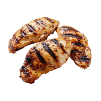 Grilled chicken on isolated transparent background png