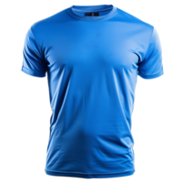 azul camiseta en aislado transparente antecedentes png