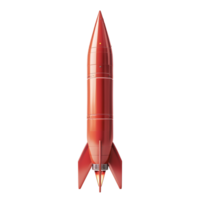 3d render rocket on isolated transparent background png