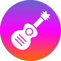 Guitar Glyph Gradient Circle Icon Design vector