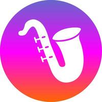 Sax Glyph Gradient Circle Icon Design vector