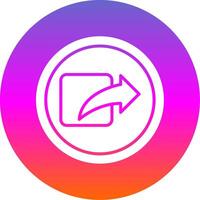 Share Glyph Gradient Circle Icon Design vector