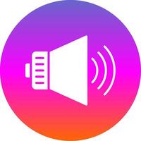 Audio Glyph Gradient Circle Icon Design vector