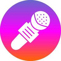 Mic Glyph Gradient Circle Icon Design vector