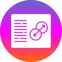 Transition Glyph Gradient Circle Icon Design vector