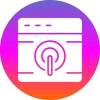 Browser Glyph Gradient Circle Icon Design vector