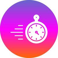 Timer Glyph Gradient Circle Icon Design vector