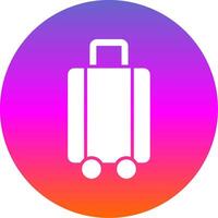 Luggage Glyph Gradient Circle Icon Design vector