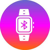 Bluetooth Glyph Gradient Circle Icon Design vector