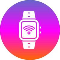 Wi-fi Glyph Gradient Circle Icon Design vector