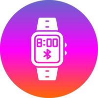 Bluetooth Glyph Gradient Circle Icon Design vector