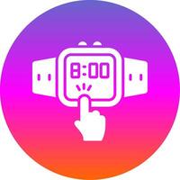 Touchscreen Glyph Gradient Circle Icon Design vector