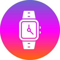 Time Glyph Gradient Circle Icon Design vector