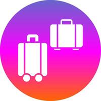 Suitcases Glyph Gradient Circle Icon Design vector
