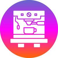 Coffee Machine Glyph Gradient Circle Icon Design vector