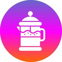 Coffee Filter Glyph Gradient Circle Icon Design vector