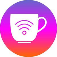 Wifi Glyph Gradient Circle Icon Design vector