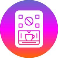 Coffee Machine Glyph Gradient Circle Icon Design vector