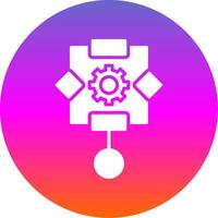 Algorithm Glyph Gradient Circle Icon Design vector