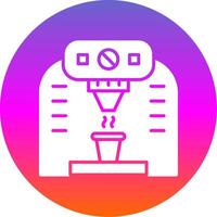 Coffee Machine Glyph Gradient Circle Icon Design vector