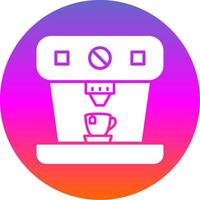 Coffee Machine Glyph Gradient Circle Icon Design vector