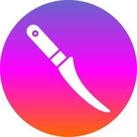 Boning Knife Glyph Gradient Circle Icon Design vector