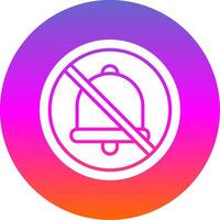 Prohibited Sign Glyph Gradient Circle Icon Design vector