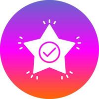 Star Glyph Gradient Circle Icon Design vector