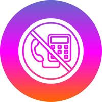 Prohibited Sign Glyph Gradient Circle Icon Design vector