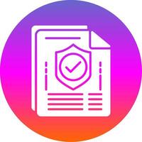 Documents Glyph Gradient Circle Icon Design vector