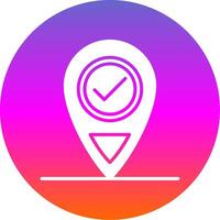 Location Glyph Gradient Circle Icon Design vector