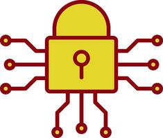 Cyber Security Vintage Icon Design vector