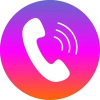 Phone Call Glyph Gradient Circle Icon Design vector