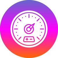 Gauge Glyph Gradient Circle Icon Design vector