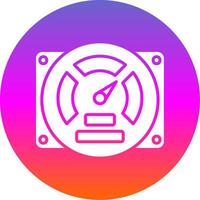 Gauge Glyph Gradient Circle Icon Design vector