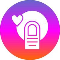 Heart Glyph Gradient Circle Icon Design vector