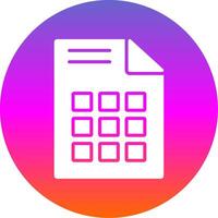 Grid Glyph Gradient Circle Icon Design vector
