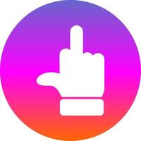 Middle Finger Glyph Gradient Circle Icon Design vector