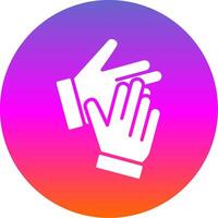 Clapping Glyph Gradient Circle Icon Design vector