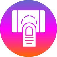 Smartphone Glyph Gradient Circle Icon Design vector