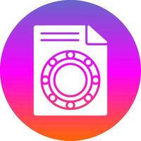 Ball Bearing Glyph Gradient Circle Icon Design vector