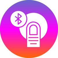 Bluetooth Glyph Gradient Circle Icon Design vector