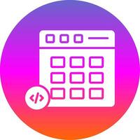 Module Glyph Gradient Circle Icon Design vector