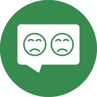 Bad Review Multi Color Circle Icon vector