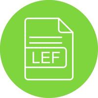 LEF File Format Multi Color Circle Icon vector