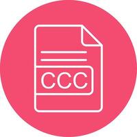 CCC File Format Multi Color Circle Icon vector